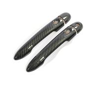 HUVNEXA For Renault, Clio IV Clio 4 Lutecia 2012-2019 noir brillant en Fiber de carbone poignée de porte de voiture couverture accessoires de style 2013 2014 2015 Couvre-poignée de porte extérieure de