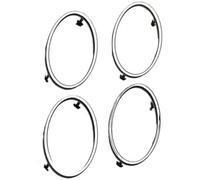 HUVNEXA Garniture de climatisation 4 pièces climatisation ABS garniture chromée sortie décoration anneau circulaire, pour Ford, pour Focus 2 2005 2006 2007 2008 2009 2010(BLACK Bright)