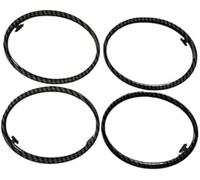 HUVNEXA Garniture de climatisation 4 pièces, pour Ford, pour Focus 2 2005-2013 climatisation ABS garniture chromée décoration de(BLACK Carbon fiber)