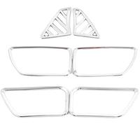 HUVNEXA Garniture de climatisation 6 pièces couverture de cercle décoration climatisation sortie voiture intérieure Abs chromée, pour Kia, Rio K2 2010-2016