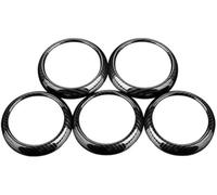 HUVNEXA Garniture de climatisation Couvercle d'anneau de sortie d'air 5 pièces/ensemble autocollant d'état voiture garniture ventilation ca, pour Mercedes-Benz, A W176, Gla(BLACK Carbon Fiber Style)