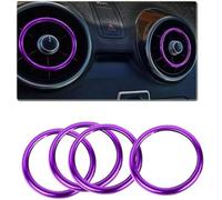 HUVNEXA Garniture de climatisation Pour Ontto 4 pièces couvercle d'anneau de sortie ventilation climatisation en alliage d'aluminium, A1 S1 8X 2010-2018(Purple)