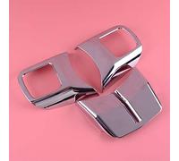 HUVNEXA Garniture de couvercle bouton volant ABS chromé 3 pièces, for Grand for Cherokee, for Patriot, for boussole, for Wrangler JK 2011 2012 Autocollant de garniture de volant de voiture