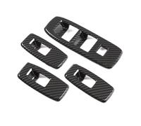 HUVNEXA Garniture de couvercle commutateur fenêtre, for Ford, panneau lève-vitre porte Road Shaker, en Fiber carbone Superposition de cadre de levier de vitesse de véhicule