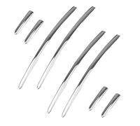 HUVNEXA Garniture de couverture à rayures for poignée de porte chromée en acier inoxydable, 8 pièces, for Ford, for Fusion, for Mondeo, 1.5T 2013 - 2016 Couvre-poignée de porte de voiture