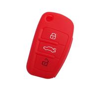 HUVNEXA Housse de clé de Voiture en Silicone Pliable et Rabattable for, a1 a3 a4 a5 a6 a7 a8 r8 TT s5 s6 s7 s8 Sq5 q5 q7 Rs5 Étui pour clé de Voiture(Rot)