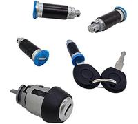 HUVNEXA Interrupteur d'allumage, barillet de serrure 4 portes avec 2 clés, for VW, T4 Caravelle MK 4 IV 1990-2003 Transporter Double Barn Hardware Loquet de verrouillage de porte de voiture