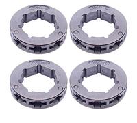 HUVNEXA Kit de jante pignon 250" 9T 19 mm, 4 pièces/lot, for STIHL, for Husqvarna, for Poulan, petite cannelure for pièces tronçonneuse Oregon 18250 Unité de jante de roue motrice pour tronçonneuse