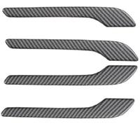 HUVNEXA Lunette de poignée latérale de voiture Accessoires autocollant de protection couverture poignée porte voiture, pour Tesla modèle 3 Y 2017-2022(BLACK Matte carbon fiber)