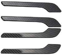 HUVNEXA Lunette de poignée latérale de voiture Accessoires autocollant de protection couverture poignée porte voiture, pour Tesla modèle 3 Y 2017-2022(BLACK Glossy Carbon Fiber)