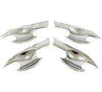 HUVNEXA Lunette de poignée latérale de voiture Accessoires de garniture d'autocollant couvercle cuvette poignée porte extérieure, pour Civic 11Th Gen 2022 2023 2024(BLACK Chrome B)