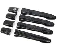 HUVNEXA Lunette de poignée latérale de voiture Autocollant de couvercle cuvette poignée porte voiture en Fiber carbone chromé Abs, pour Mitsubishi, pour Outlander, pour Lancer Asx 2008 -