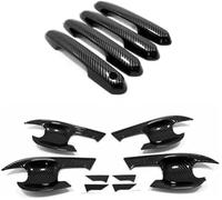 HUVNEXA Lunette de poignée latérale de voiture Autocollant extérieur pour poignée de cuvette porte voiture, pour Rav4 2019 2020 2021 2022 2023, pour Rav 4 Xa50(BLACK Carbon a 8)