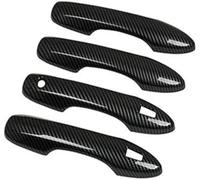 HUVNEXA Lunette de poignée latérale de voiture Autocollants de garniture couvercle cuvette poignée porte extérieure, pour Corolla Cross Xg10 2021 2022 2023 2024 2025(BLACK A Carbon)