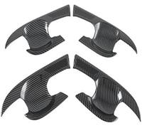 HUVNEXA Lunette de poignée latérale de voiture Autocollants de garniture couvercle cuvette poignée porte extérieure, pour Corolla Cross Xg10 2021 2022 2023 2024 2025(BLACK B Carbon)