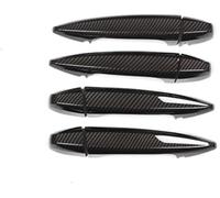 HUVNEXA Lunette de poignée latérale de voiture Autocollants de garniture couverture poignées porte extérieures, pour X1 X2 X5 X6 F15 F16 F47 F48(BLACK Carbon Fiber)