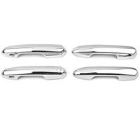 HUVNEXA Lunette de poignée latérale de voiture Autocollants de garniture protection couvercle loquet cuvette poignée porte extérieure, pour Highlander Xu70 2020 2021 2022 2023 2024(BLACK A Silver)