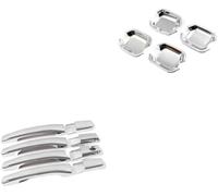 HUVNEXA Lunette de poignée latérale de voiture Garniture de couvercle bol poignée porte, pour Mitsubishi, pour Pajero V97 V93 V80, pour Montero, Limited 2009 - 2023(BLACK C)