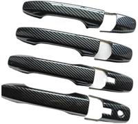 HUVNEXA Lunette de poignée latérale de voiture Garniture de couvercle poignée porte en Fiber carbone, pour TOYOTA, Vios, Yaris, Ativ Sedan Ac100 2023 2024 2025(BLACK B)
