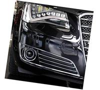 HUVNEXA Maille Grill Spoiler Voiture Avant Antibrouillard Calandre Couverture Gauche Droite, for A8 D4 2010 2011 2012 2013 2014 Grille de phare antibrouillard avant de voiture(BLACK A Type Left)