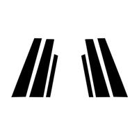 HUVNEXA Noir brillant, for Jaguar XF X260 XE X760 2015 2016-2023, poteaux de pilier polis, revêtement d'habillage de fenêtre de voiture, autocollants de colonne BC Cache de montant de portière de véhi