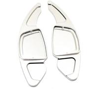 HUVNEXA Palettes d'extension de levier de vitesse, pour A7 4Ka 2019 2020 2 pièces accessoires de changement de vitesse au volant de voiture Palette de changement de vitesse au volant(Silver)