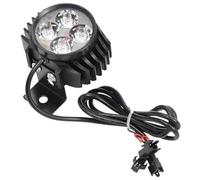 HUVNEXA Pièces de scooter électrique Phares à LED 2 en 1 12-80 V Lampe avant avec klaxon, for Kugoo, M4 Pro Scooter Kick sécurité nuit Par Phare LED avant de scooter