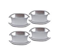 HUVNEXA Poignée de porte extérieure chromée triple, moulures de garniture de couvercle de bol, for Peugeot 207 308 407, for citroën, C4 C6 C4 Picasso Couvre-poignée de porte de voiture