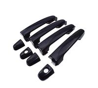 HUVNEXA Poignée de porte extérieure noire, arrière et avant LR 69211AA020 69227AA010, for Camry, Corolla, Matrix, RAV4, Yaris Solara Prius Couvre-poignée de porte de voiture(Front Rear 4pcs)