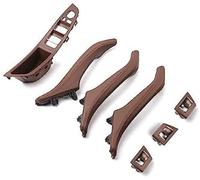 HUVNEXA Poignée de porte intérieure voiture, garniture remplacement, pour BMW, série 5 F10 2011 - 2016 couverture de cadre de poignée de porte de voiture(BLACK 7pcs Reddish Brown)