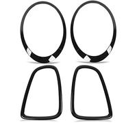 HUVNEXA Pour 4 pièces de capot bordure feu arrière phare noir brillant remplacement garniture protection, pour Mini R56 R57 R58 R59 S Jcw 2007 à Anneau de garniture de phare