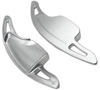 HUVNEXA Pour Chevrolet, pour Camaro Mk6 Zl1 Lt1 Rs Ss 2016 2017 2018 Couverture de levier vitesse voiture en aluminium palettes d'extension Palette de changement de vitesse au volant(Silver)