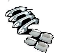 HUVNEXA pour Kia, Rio 4 X-line 2017 2018 2019 2020 Chrome fibre | de carbone poignée de porte couvercle tasse bol garniture autocollant superposition