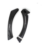 HUVNEXA Remplacement de poignée porte intérieure voiture, pour BMW, pour série 3 E90 E91 E92 316 318 320 325 328I 2005-2012 couverture de cadre de poignée de porte de voiture(BLACK Carbon Fiber Set L)