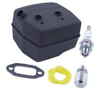HUVNEXA Silencieux d'échappement avec joint, filtre de conduite de carburant, bougie d'allumage, for Husqvarna, 61 268 272 268XP 272XP 268K, for tronçonneuse JONSERED, 625 670 Bougie d'allumage pour t