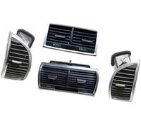 HUVNEXA Sortie de ventilation CA Grille d'aération 1 pièce, pour, pour Q7 4L 2007-2015, panneau pour avant et arrière, persienne de tableau bord, sortie climatiseur, voiture(BLACK Color Name 4 Pcs)