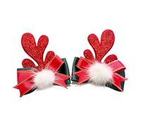 Huvqianu Accessoires pour Cheveux de Noël | Cosplay Festif - Barrettes à Cheveux en Bois de Renne - Pour les Célébrations de Fêtes, la Tradition Familiale, l'Amusement et la Décoration