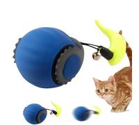 Huvqianu Balle interactive pour chat | Jouet électrique intelligent pour chats | Parfait pour réduire l'ennui des chatons | Balle réglable à roulement rapide idéale pour l'intérieur et l'extérieur