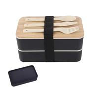 Huvqianu Boîtes Repas Adultes | Boîte Empilable Double Couche Étanche À L'Air - Contenants de Conservation Alimentaire avec Couvercle - Pour Étudiants, École, Travail, Voyage, Pique-Nique Et Le