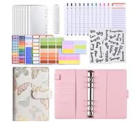 Huvqianu Classeur d'Économie d'Argent | A6 Planificateur De Budget Avec Poche Zippée - Classeur A6 Pour Enveloppes D'espèces Et Organisation Des Factures | Pour Épouse Fils Fille Famille Hommes Femmes