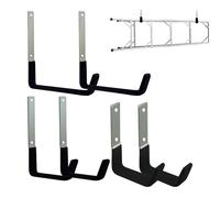 Huvqianu Crochets Mural Garage, Support Utilitaire Résistant À La Rouille 6 Pièces, Rack Vélos Crochets Utilitaires Garage, pour Atelier Abri Grenier Sous-sol Outils de Jardin Échelle Vélo Tuyau Pneu