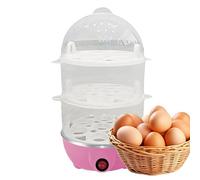 Huvqianu Cuiseur d'Œufs Électrique | Cuit-Œufs Automatique 3 Niveaux pour Œufs Durs,Cuiseur Vapeur Multifonction Pour Maïs, Nouilles, Raviolis Et Porridge