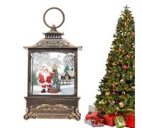 Huvqianu Décor de Lanterne de Globe de Neige - Lumières rotatives de Boules à Neige de Noël | Boule à LED rotative tourbillonnante, Ornement de Lanterne Boule à, Boule à