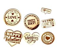 Huvqianu Décors Pour Cupcakes De La Saint-Valentin,Fournitures De Fête En Acrylique - Toppers En Forme De Cœur Pour Cupcakes - Idéaux pour Gâteaux Biscuits Mariage Cadeaux Gourmands