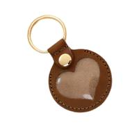 Huvqianu Dog Hair Collector Key Chain, Heart-Shaped Pu Keepsake Pendant, 3.35x1.97 Inches Compact and Lightweight, Dog Memorial Charm for Backpack Purse Car, Ring Gift, Black Red Brown Blue