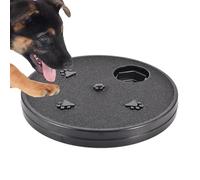 Huvqianu Dog Nail Scratcher, Rotatable Scratch Mat, Round Slow Feeding Toy, Long Lasting and Interactive Pet Food Puzzle Toy for Indoor Dogs, 12.99x12.99x1.57 inches