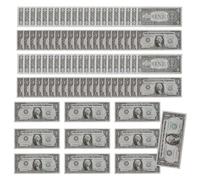 Huvqianu Dollar Bill Banknote, Props Fake Dollars, 5.91x2.44in Compact Educational Pretend Play Set, Realistic Simulation Money for Boys, Girls, Teens, Youth, Women, Mom, Dad