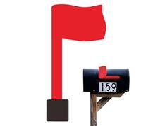 Huvqianu Drapeau Rouge Pour Boîte Aux Lettres | Accessoires Et Pièces De Rechange En Acrylique Pour Boîtes Aux Lettres - Alerte Visuelle Pour Maison Extérieur Montage Sur Mur Briques Ou Poteau