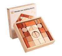 Huvqianu Jeu de Blocs en Bois | Jouet Éducatif d'apprentissage pour | Jeux De Construction Et D'Empilage pour Jeune Enfant - pour Jeux Maternelle Bébé Garderie Filles