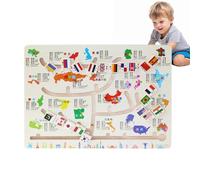 Huvqianu Jeu de Labyrinthe à Couleurs | Parcours Ludique en Bois pour Apprentissage Précoce | Jeu de Société avec Formes à Associer | pour à Partir de 3 Ans en Maison École Voyage